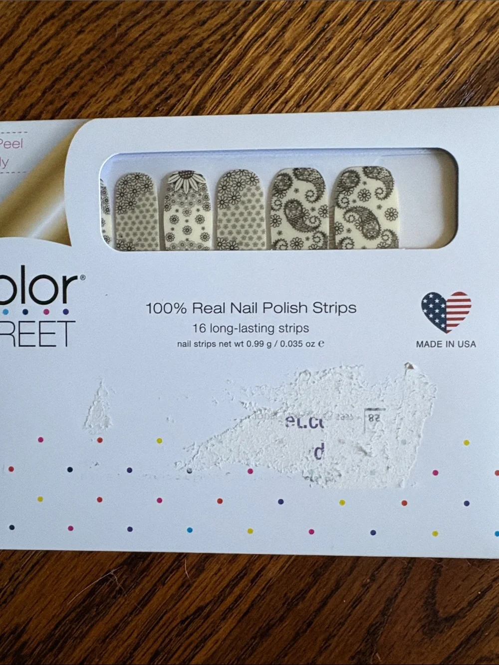 NWT Color Street Blue, Purple & Black Patterned Nail Polish Strips - 3 Pack